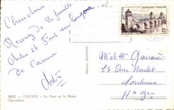 Cannes it Port and the Mount Knight - CPA