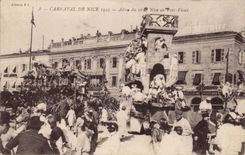 Karneval Nizza 1922 - Auf Wiedersehen des Nizza alten Mannes zur alten Brucke - CPA