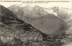 Ansicht des Dalmas Salband-CPA und Weise des Kragens der Colombiere Berge von Clai