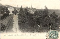 Fetthaltiges CPA die Prachtstrasse der Station und des allgemeinen ajrdin