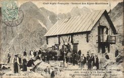 Saint Etienne de Tinee Inauguration of the Country cottage Refuge of Rabuons July 15th 1902 alt 2540 Alpine Club French CPA CIF