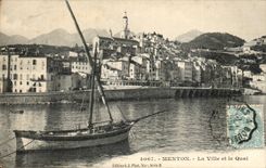 Menton - the City and the Quay - CPA