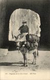 La Turbie - Peasant of the Dimension of Azure - ass - donkey - CPA