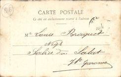 La Turbie - the Fountain - CPA Ass donkey children