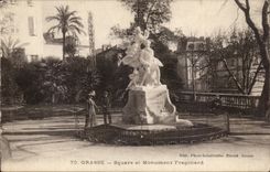 Fetthaltiger CPA allgemeiner Garten und Denkmal fragonard