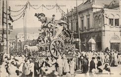 Nett - Karneval von Nizza - das Auto - Behalter - Clown-Karnevals-Ziege-Ziege - CPA