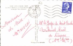 Nette MODERNE KARTE das Platz massena der Brunnen des Sun und der Garten Albert 1