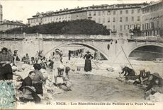 Nette CPA Waschmaschinen des Flitters und der Brucke alt TOP