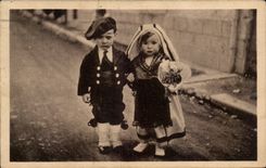 CPA Party von 11 Marz 1934 organisee durch das Pyrenean Haus hat Nizza (Kindfolklore)