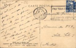 CPA Party von 11 Marz 1934 organisee durch das Pyrenean Haus hat Nizza (Kindfolklore)