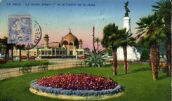 Nettes CPA der Garten Albert 1 und das Kasino des Piers