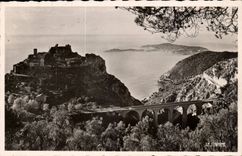 Eze MODERN CARD the old village the viaduct Mayenne Cornice and the Cape Ferrat