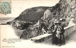 Weg des Gesims-CPA von Nizza hat Menton Kap des Knoblauchs