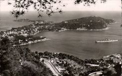 Villefranche MODERN CARD Seen on bay and the course Ferrat