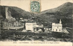 La Turbie - the Tower of Auguste and Righi of winter - CPA