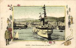 Nettes - ein Weg in Meer - seltenes - CPA