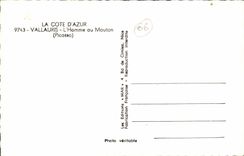 Dimension Azure - Vallauris - Sculpture - the Man with the Sheep - Picasso - CPA