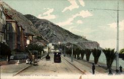 Menton - Sight has Garavan - car - CPA