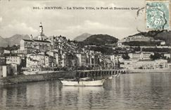Menton - the Old City - the Port and New Quay - CPA