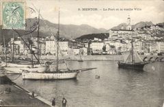 Menton - the Port and it old city - CPA