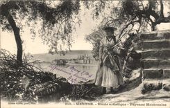 Menton - Details Artistic - Peasant Mentonnaise - Woman - Fantasy - CPA