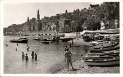 Menton - Caravan - the Beach Sablettes and the Old City - CPA