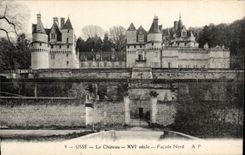 Usse -Le Chateau commence au XVI siecle - facade Nord - CPA 