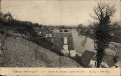 Veretz - Chateau de Cordouan le pont et le Cher - CPA 