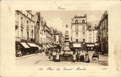 Tours - La Place du Grand Marche - CPA 