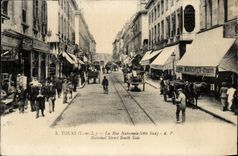 Tours - La Rue Nationale - Dewachter vetements - CPA 