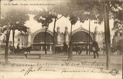 Tours - la gare vue prise de la prefecture - CPA 