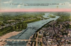 Tours - Vue Panoramique prise a 800 m d'alt - CPA 