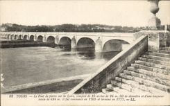 Tours - Le Pont de Pierr sur la Loire - bridge - CPA 