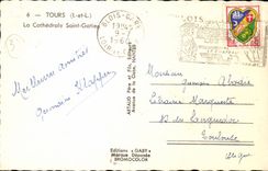 Tours - La cathedrale Saint Gatien - CPA 