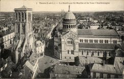 Tours - La Basilique St Martin et la Tour Charlemagne - CPA 