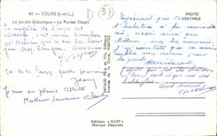 Tours - Le jardin Botanique - Le Panier Fleuri - CPA 
