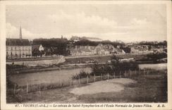 Tours CPA Le coteau de Saint Symphorien et l'ecole normale de jeunes filles