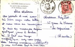 Loaches CPA the door of the cordeliers and the royal castle