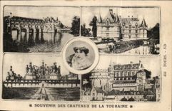 CPA Souvenir des chaetaux de Touraine