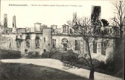 Chateaurenault CPA Ruines du chateau apres l'incendie du 5 fevrier 1907