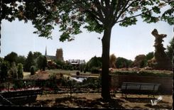 Orleans CPA the park Pasteur Cathedral Sainte Cross