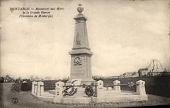 Montargis CPA War memorial of the Great War