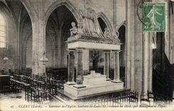 Clery CPA Interieur of the church tomb of Louis XI restores in 1818 by Ronmagnesi and PAgiot