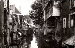 Montargis CPA Old streets on water
