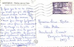 Montargis CPA Old streets on water