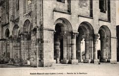 Saint Benoit on the Loire CPA Porch of the basilica