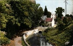 Meung on the Loire MODERN CARD Landscape on the river Mauves