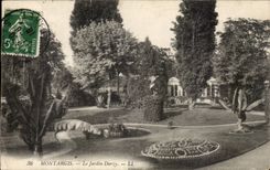 Montargis CPA the Durzy garden