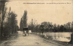 Chateauneuf on the Loire CPA the road of Vitry and edges of the pond
