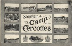 CPA Souvenir of the camp of Cercottes